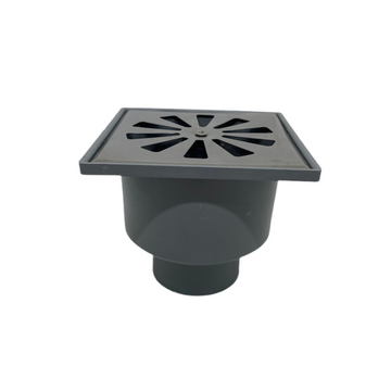 Sumidero Sifónico Inoxidable 10x10 cm | Salida Vertical Ø 50 mm | Ideal para Baños, Cocinas y Terrazas
