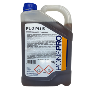 Desengrasante Concentrado Asevi Planchas-2 Plus, Limpiador Potente para Cocinas Profesionales.