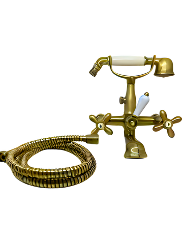 Grifo de Baño y Ducha de Bronce - Estilo Retro con Doble Función para Bañera y Ducha, Durable y Elegante