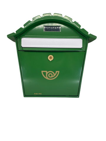 Buzón de Chapa para Cartas Verde Cesped - Seguridad y Durabilidad para Tu Correo.