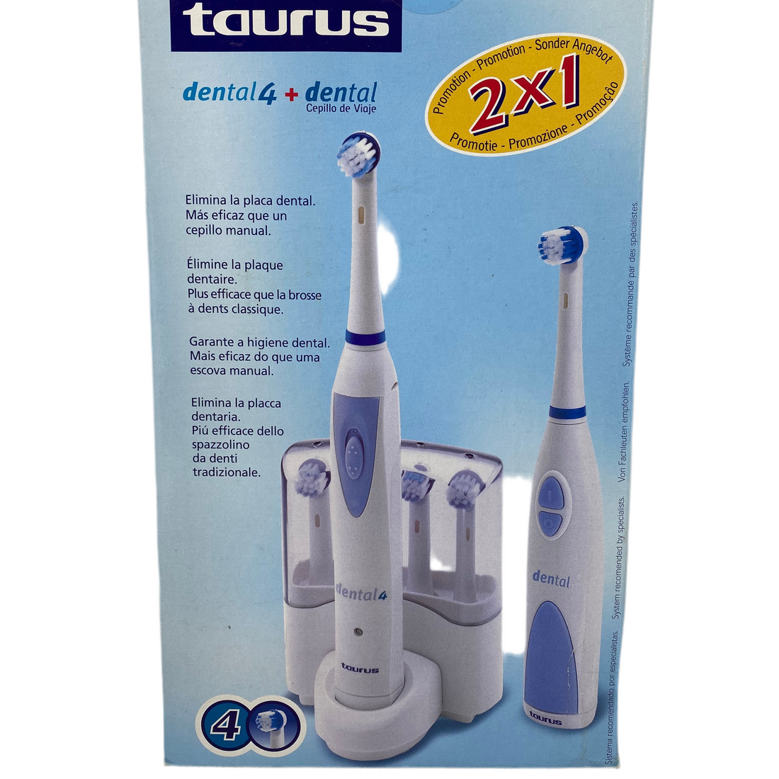 Cepillo Dental Taurus 2*1 + Recambios.
