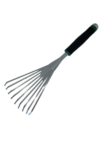 Recoge Hojas de Jardín Manual- Mini rastrilla - Herramienta Ergonómica con Mango Largo para Facilitar la Limpieza de Jardines y Parques