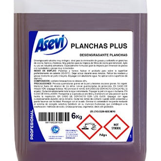 Desengrasante Concentrado Asevi Planchas PL-2 Plus, Limpiador Potente para Cocinas Profesionales.