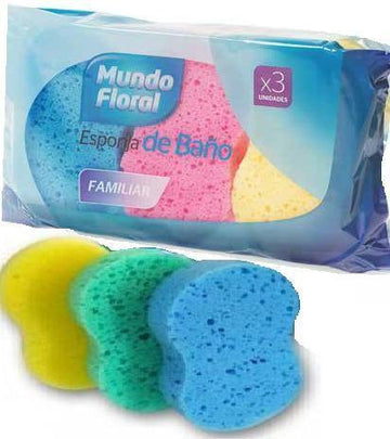 Esponja Baño Mundo Floral ovaladas - Set 3 Und. -