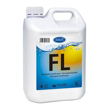 Floculante Líquido TAMAR para Piscinas – Agua Cristalina y Limpia al Instante / Envase 5 Ltrs./