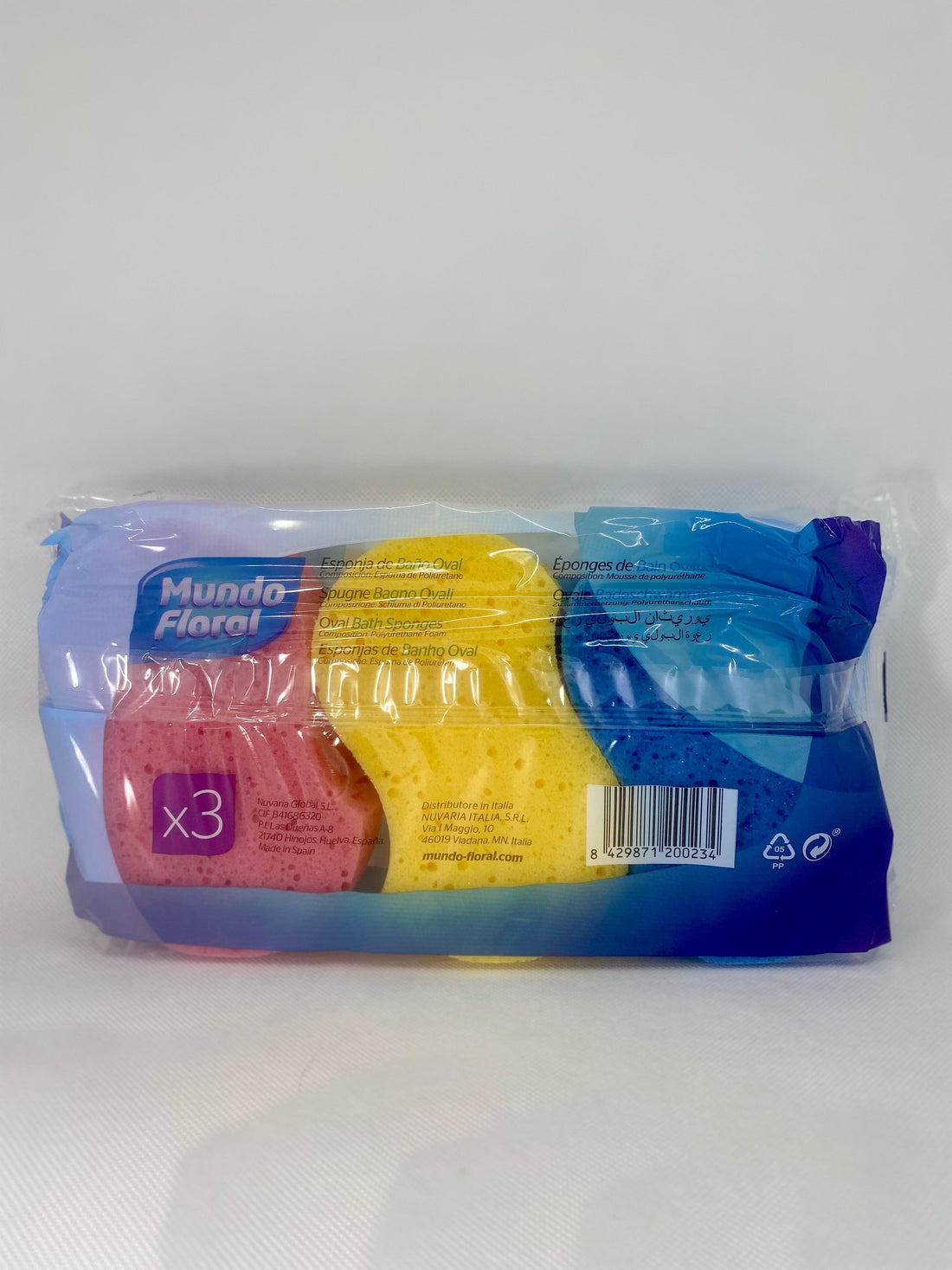 Esponja Baño Mundo Floral ovaladas - Set 3 Und. -