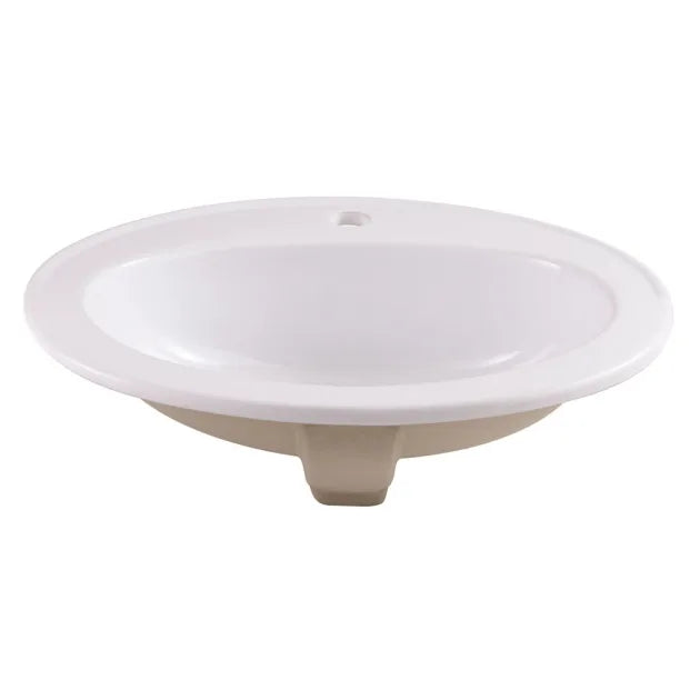 Lavabo cerámico de encastrar 56,5x47,3 cm.