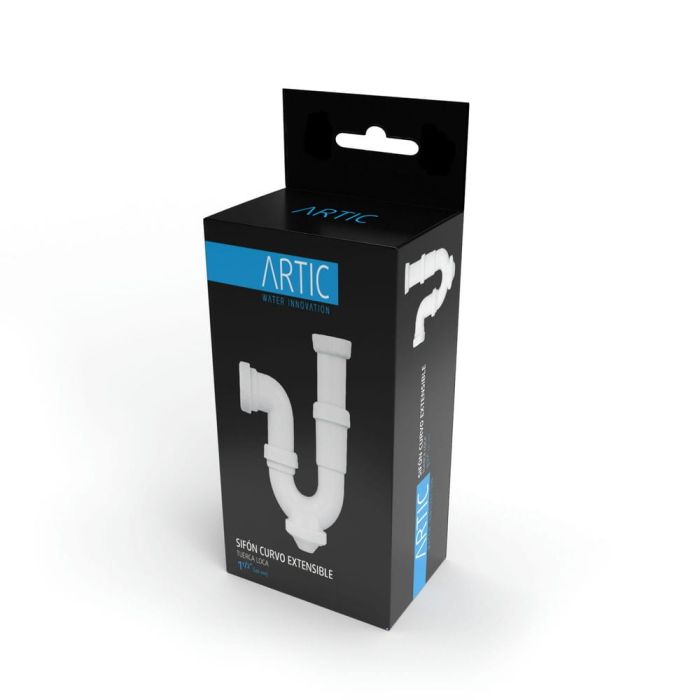 Sifón desagüe  Curvo  Extensible 1-1/2"
