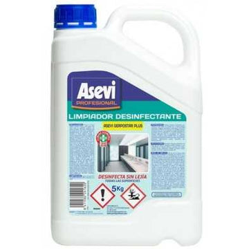 Asevi Gerpostar Desinfectante Profesional Concentrado 5L | Limpieza y Desinfección de Superficies | Uso Doméstico e Industrial | Alta Eficacia Antibacteriana