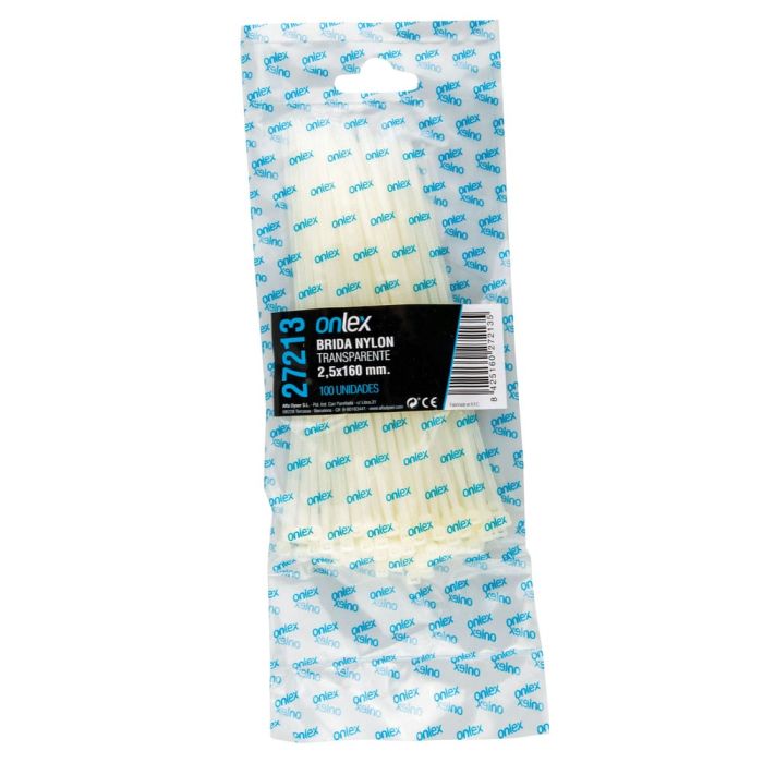 Bridas de Nylon Transparente  (100 uds) | Alta Resistencia y Durabilidad.