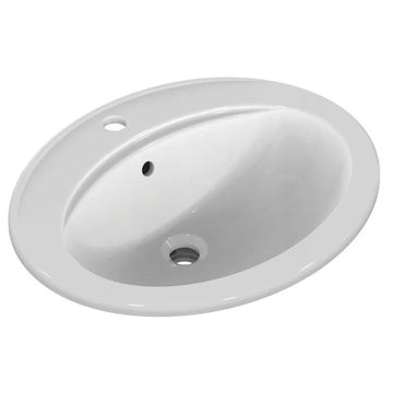 Lavabo cerámico de encastrar 56,5x47,3 cm.