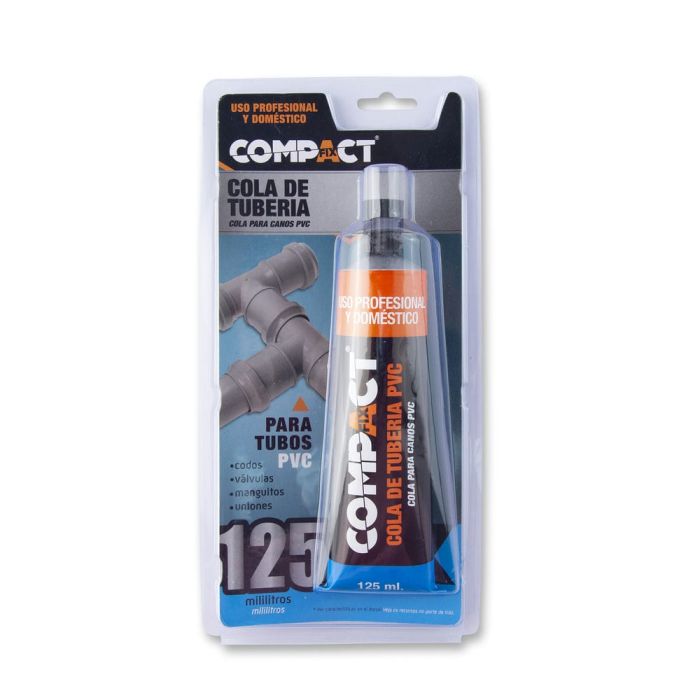 Cola para Tuberías PVC Compact - 125 ml, Unión Resistente y Duradera