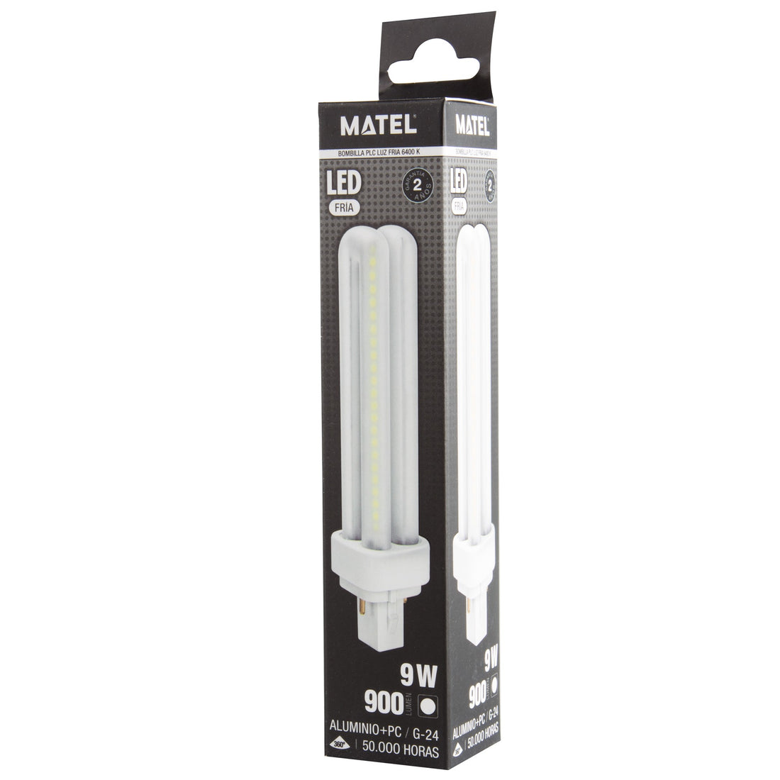 Bombilla Led Matel PLC G24 -9 W. - FRÍA -