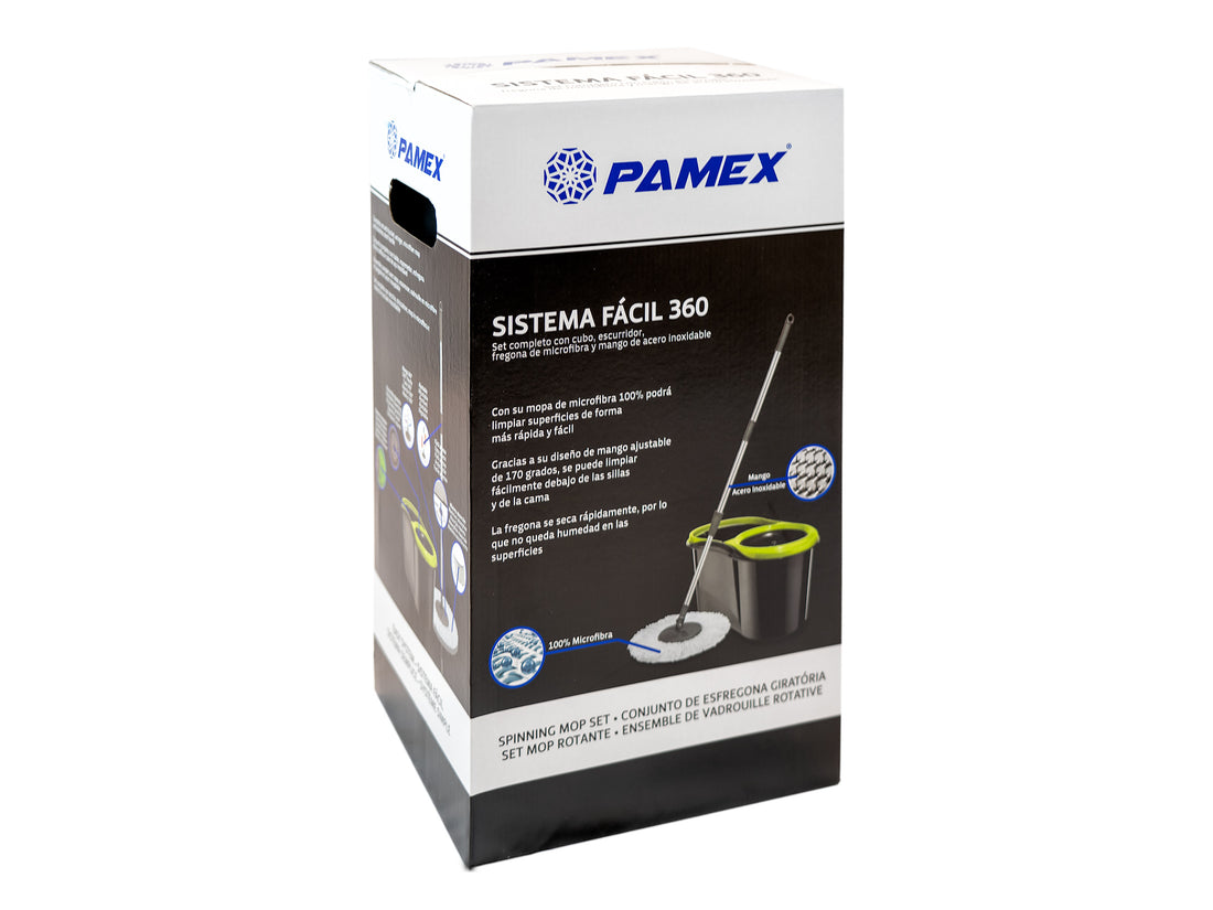 Set Completo de Fregona con Cubo y Sistema de Giro 360º
