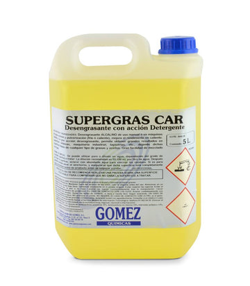 Supergras Car / Desengrasante Profesional Industrial para Automoción 5L – Potente Limpiador Multiusos de Motores, Carrocerías y Suelos