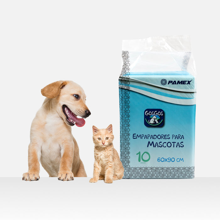 Empapadores para Mascotas 60x90 cm – Pack 10 Uds, Absorción Multicapa, Impermeable