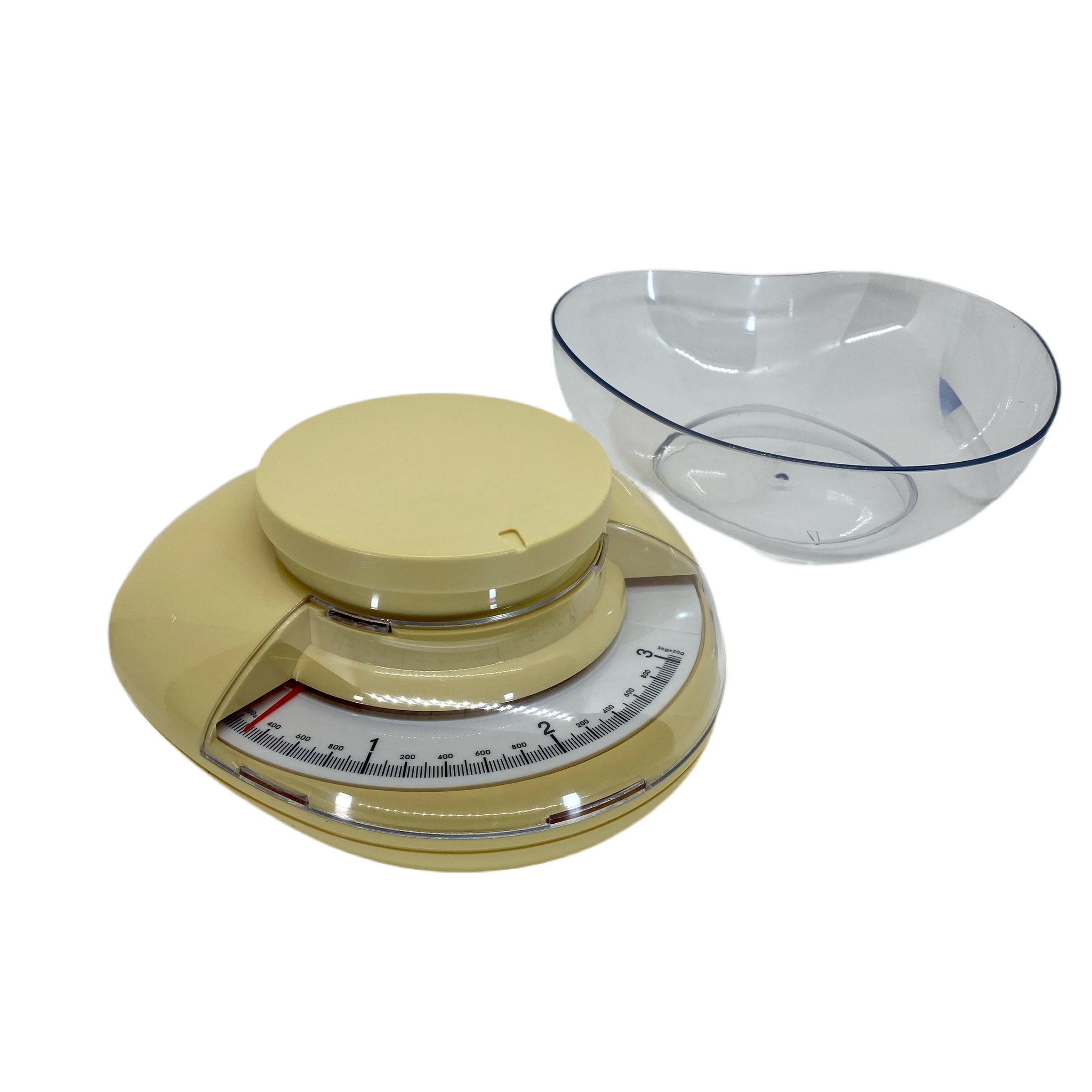 Balanza Mecánica de Cocina Laica LC7107 | Precisión y Estilo Retro en Amarillo Crema.