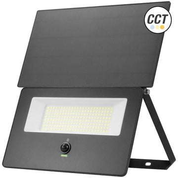 Proyector LED Solar 30W CCT IP65 con Sensor – 3000 Lúmenes, Batería 10800mAh, Negro