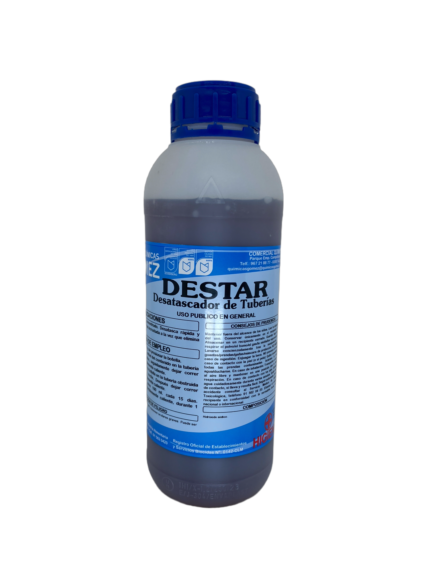 Desatascador de tuberias uso General 1 ltr.