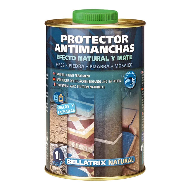 Bellatrix Monestir 1 L. – Protector Trasparente Mate para Barro, Terracota, Mosaico hidráulico y Piedra | Acabado Mate, Antimanchas y Transpirable – 1L