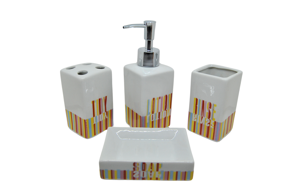 Juego Accesorios baño 4 piezas.