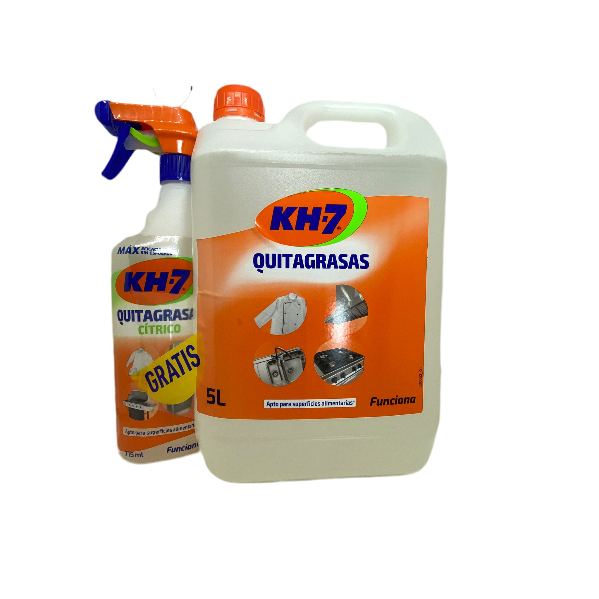 KH-7 Desengrasante Quitagrasas  / PROMO -Envase 5 ltrs. + Pulv. 750ml