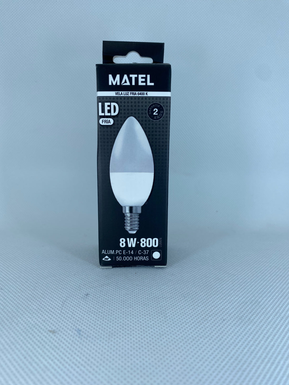 Bombilla Led Matel -VELA- E14/C-37 -8 W. -FRÍA-