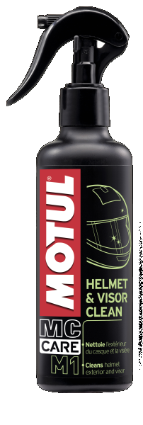 Limpiador de Casco y Visor Motul MC Care M1 / 250 Ml./– Eficaz para Limpieza sin Rayas, Apto para Cualquier Material