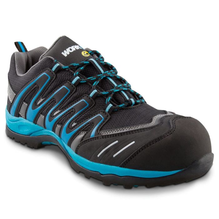 Zapato de Seguridad S1 PL SR. ESD Workfit Trail Azul
