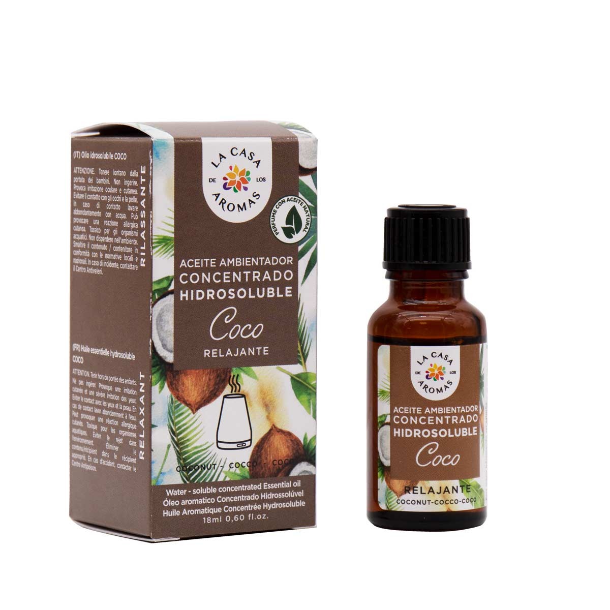 Aceite Ambientador Coco – Aroma para Difusores de 18 ml.