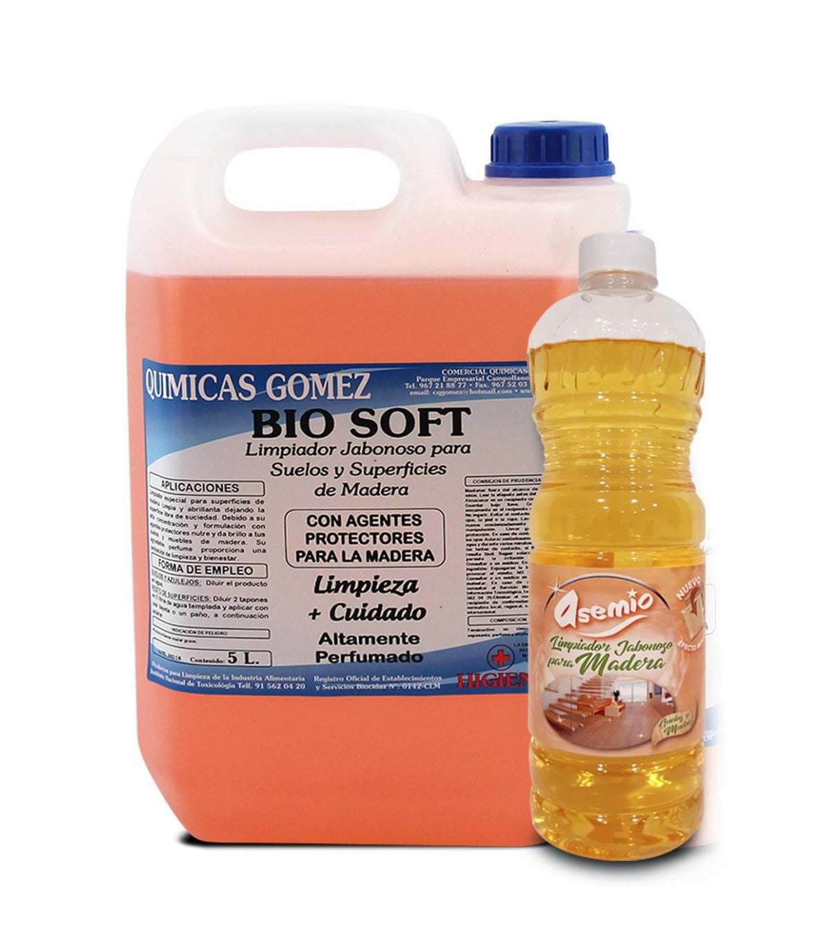 Limpiador profesional concentrado Jabonoso para Suelos y Superficies de Madera 5 Ltrs.