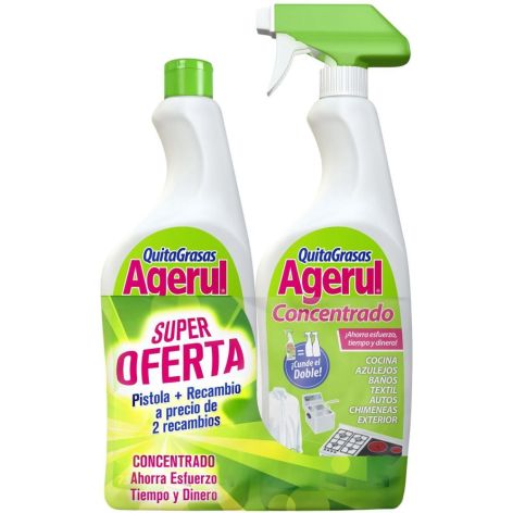 AGERUL Concentrado Quitagrasas + Recambio Super Oferta