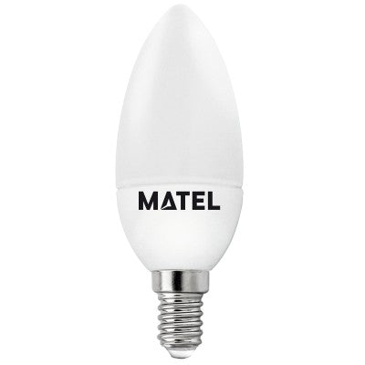 Bombilla Led Matel -VELA- E14/C-37 -8 W. -FRÍA-