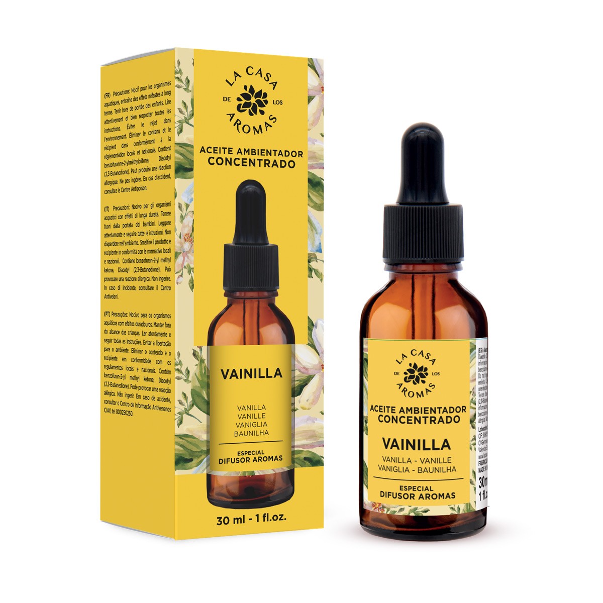 Aceite Aromático Concentrado Hidrosoluble de Vainilla – Aroma para Difusores 30 ml.