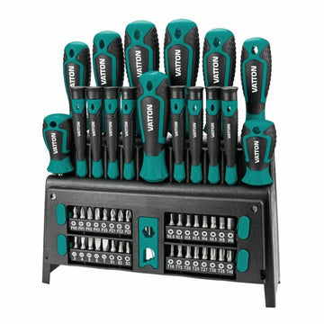 Juego Destornilladores Vatton 50 PIEZAS + Soporte Organizador